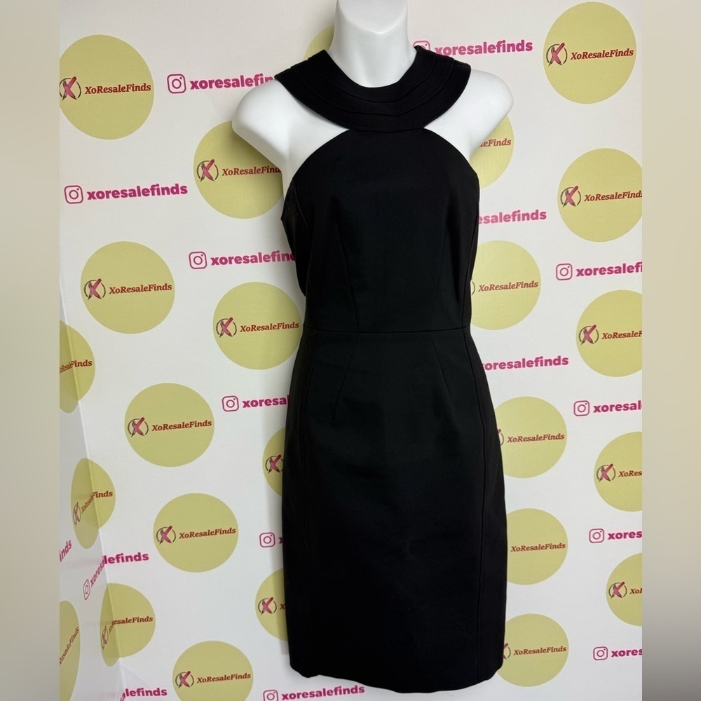Cynthia Steffe Womens Black Halter Back Zipper Close Shift Dress
